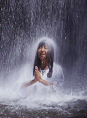 meditate in waterfall