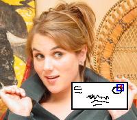 Sarah holding the envelope without a touch of envy