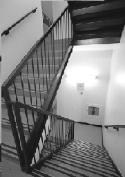 Winding stairs to escape.  The spiral staircase, by the way is a standard symbol of masons for the journey of upward progress of the soul, without being able to see the goal.